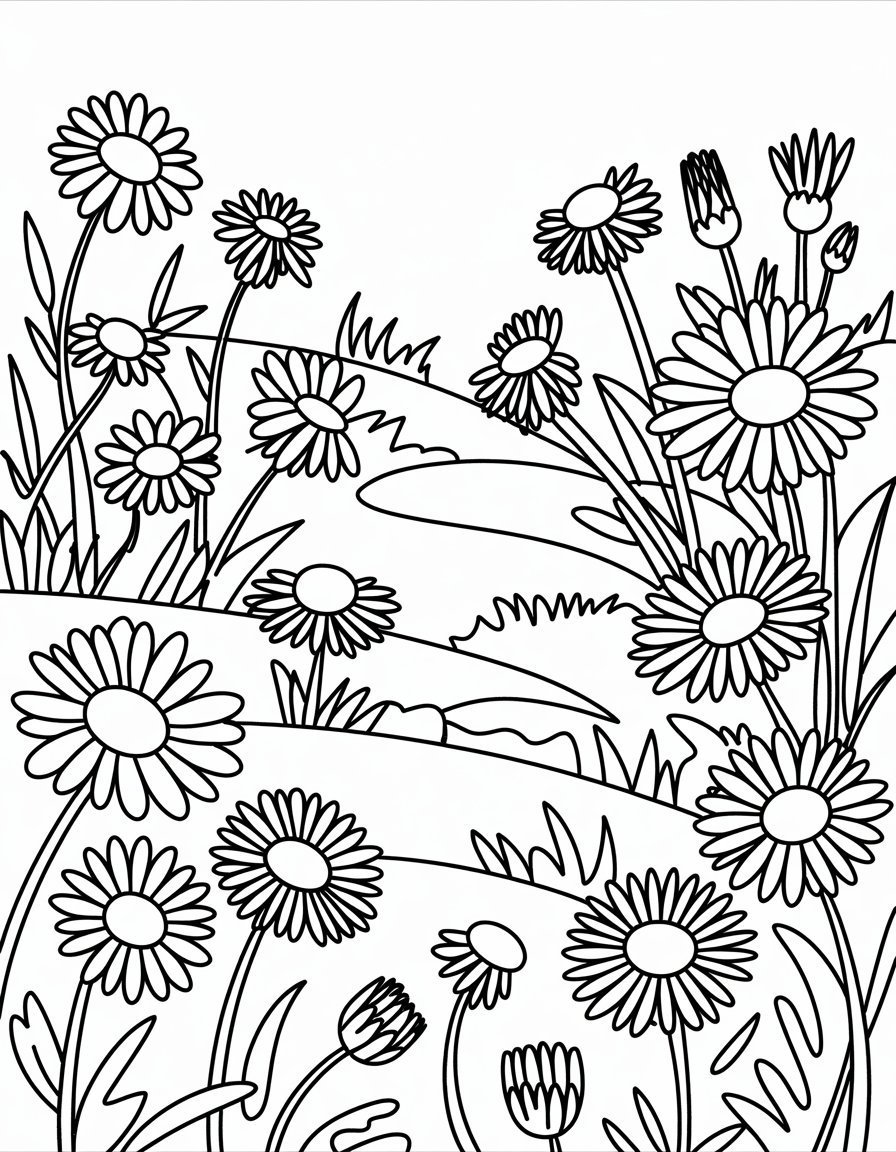 Daisy and Dandelion Mix
